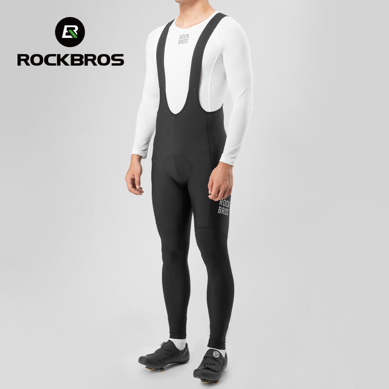 ROCKBROS Thermal Fleece Lined Bib Pants for Cycling