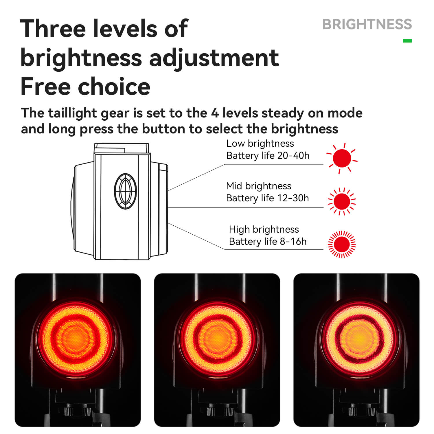 ROCKBROS Wireless Remote Bicycle Tail Light with Alarm and Horn – Anti-Theft Safety Bell