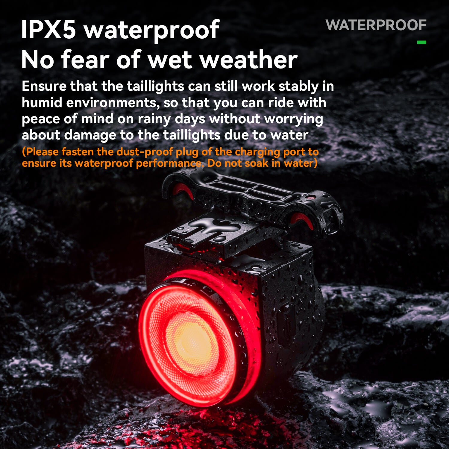 ROCKBROS Wireless Remote Bicycle Tail Light with Alarm and Horn – Anti-Theft Safety Bell