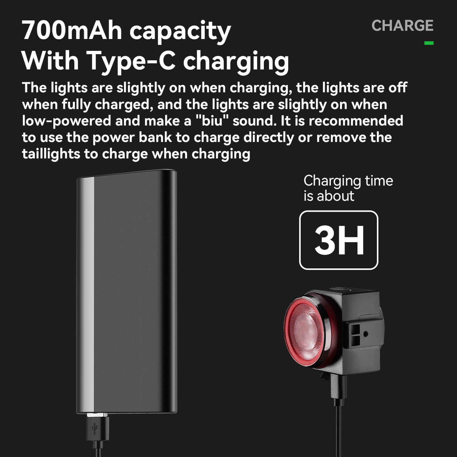 ROCKBROS Wireless Remote Bicycle Tail Light with Alarm and Horn – Anti-Theft Safety Bell