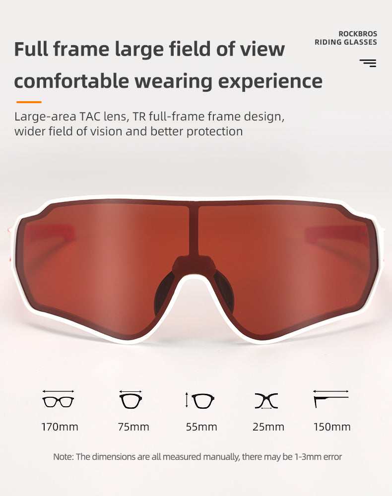 all-groups ROCKBROS Full Frame Photochromic Cycling Sunglasses with UV400 Protection