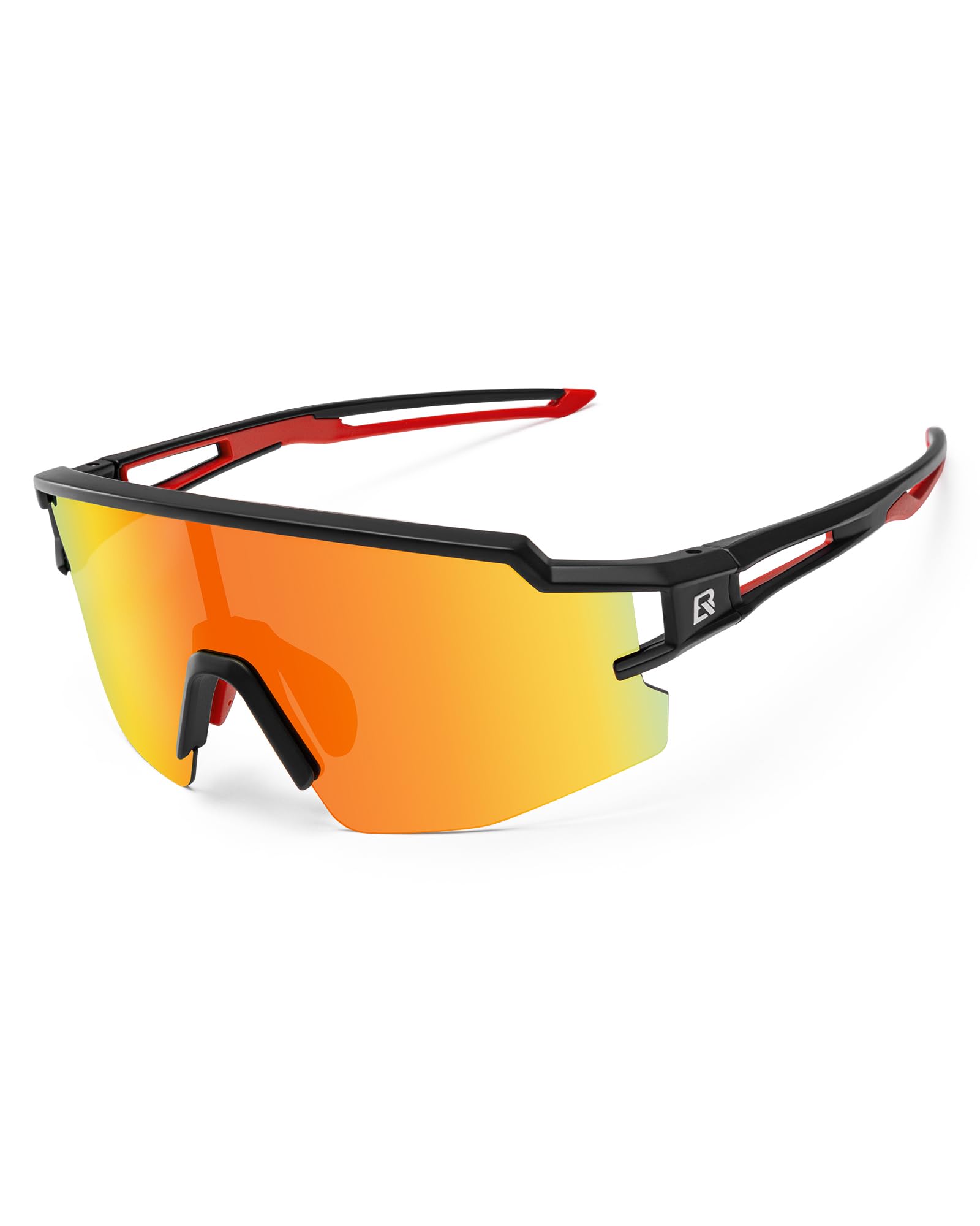 ROCKBROS Polarized Youth Kids UV400 Cycling Sports Sunglasses_Color Black Red