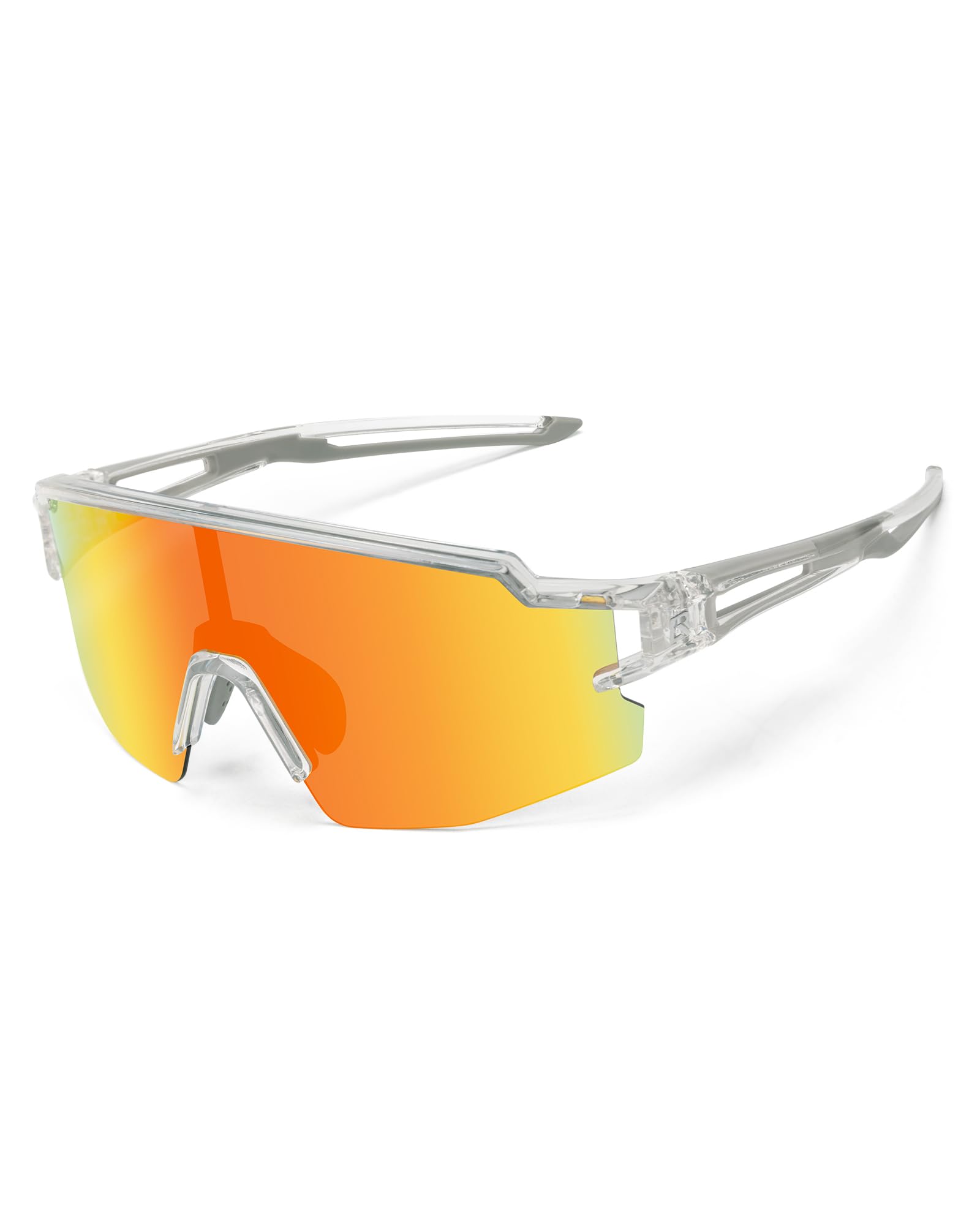 ROCKBROS Polarized Youth  Kids UV400 Cycling Sports Sunglasses_Color Grey Red