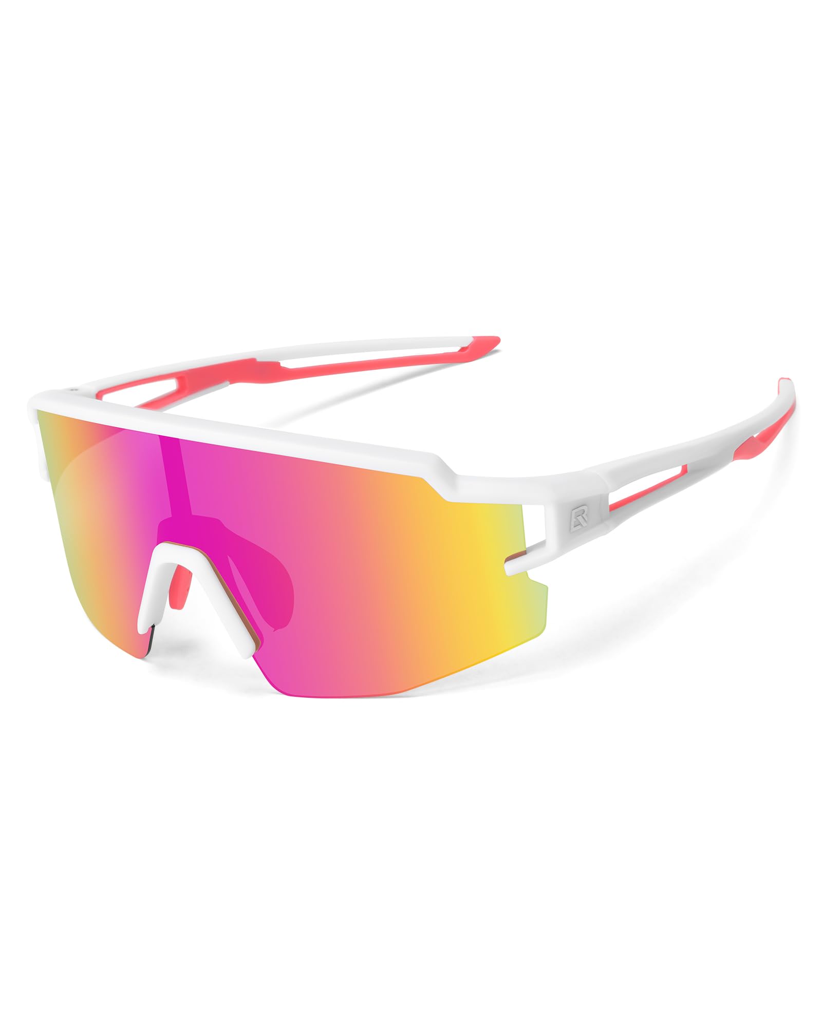 ROCKBROS Polarized Youth Kids UV400 Cycling Sports Sunglasses_Color White Pink