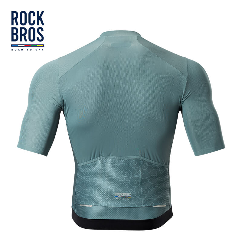 ROCKBROS ROAD TO SKY Men Cycling T-shirt Summer Sports Wear Tops YKK Zipper