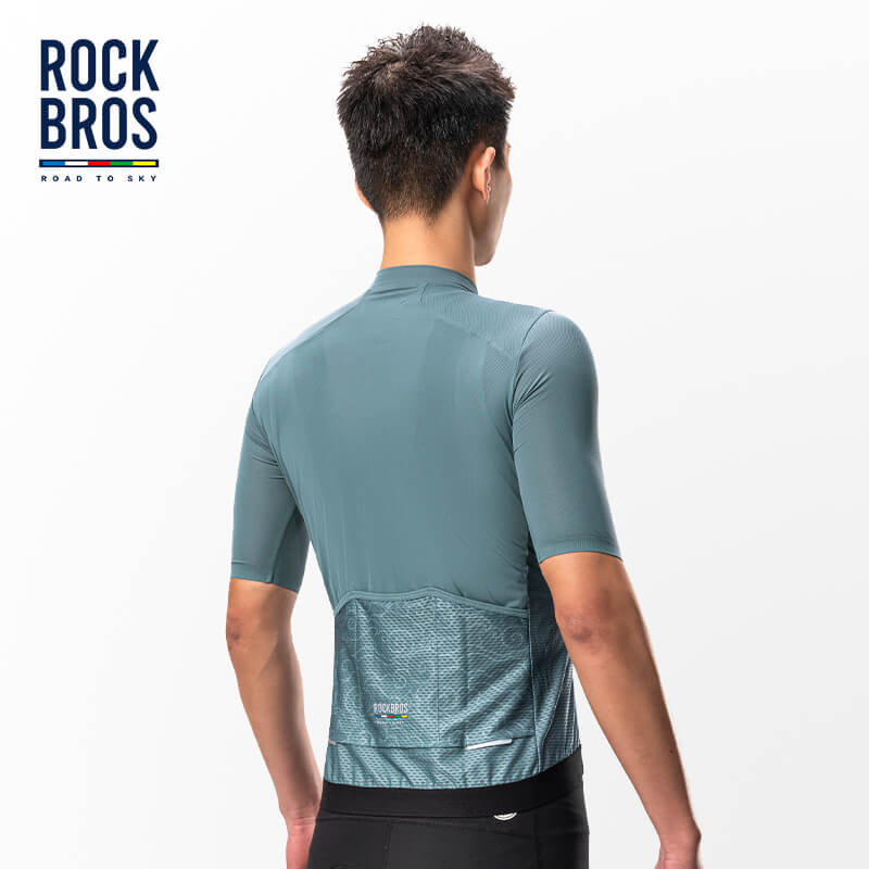 ROCKBROS ROAD TO SKY Men Cycling T-shirt Summer Sports Wear Tops YKK Zipper