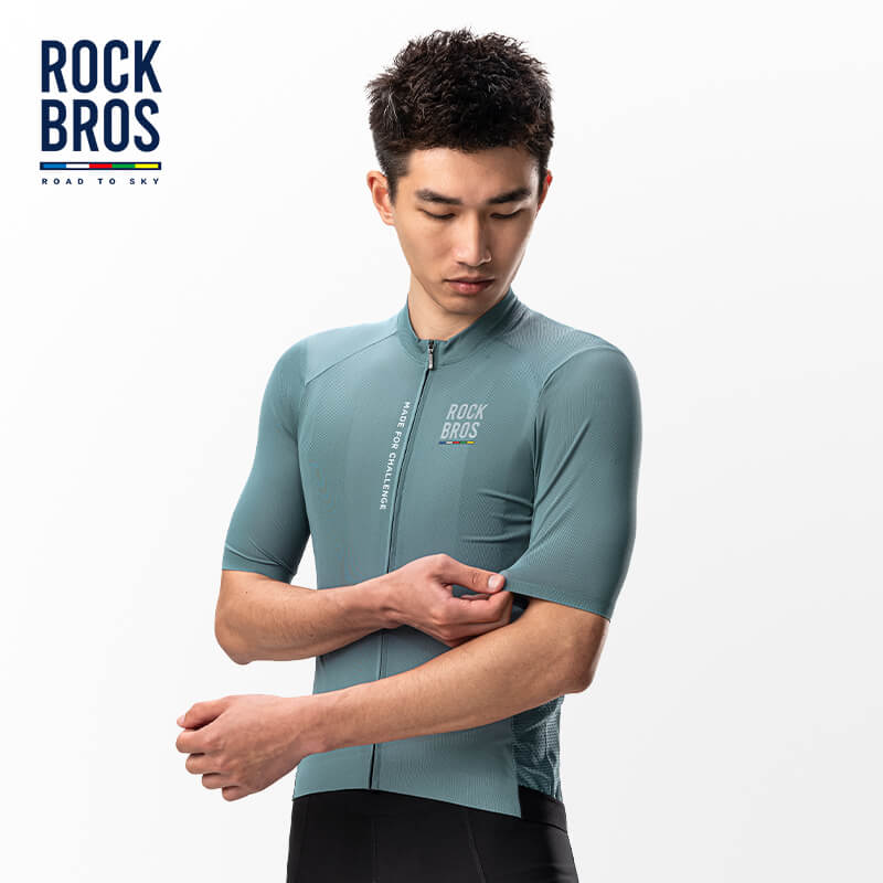 ROCKBROS ROAD TO SKY Men Cycling T-shirt Summer Sports Wear Tops YKK Zipper