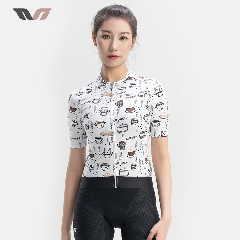 ROCKBROS TVI Women's Cycling T-Shirt Breathable Comfortable Sporty Jersey YKK Zipper