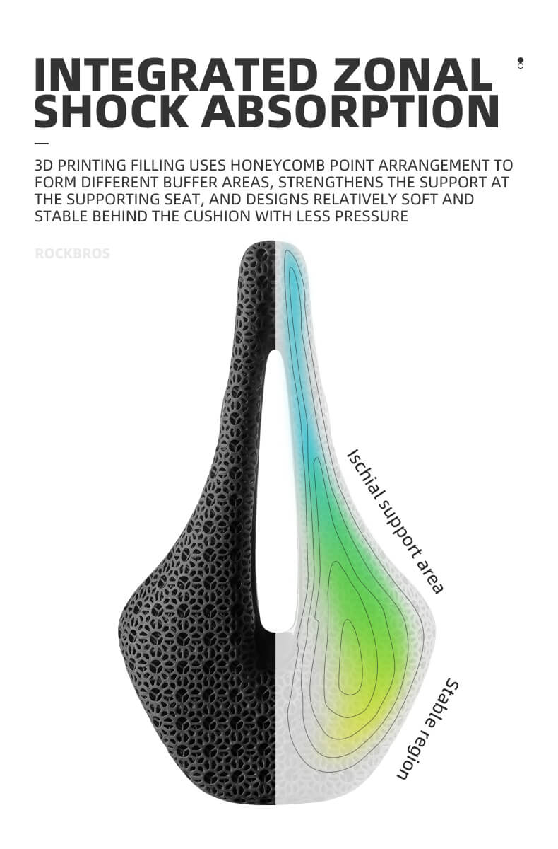 all-groups ROCKBROS Ultralight Carbon Fiber Road Racing Saddle - 3D Printed Hollow & Shockproof Design