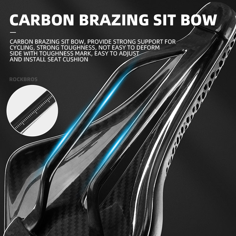 all-groups ROCKBROS Ultralight Carbon Fiber Road Racing Saddle - 3D Printed Hollow & Shockproof Design