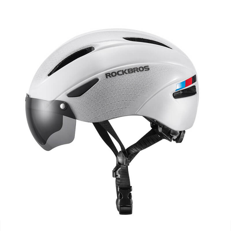 ROCKBROS Ultralight Magnetic Goggles Rear Light Cycling Helmet Color White