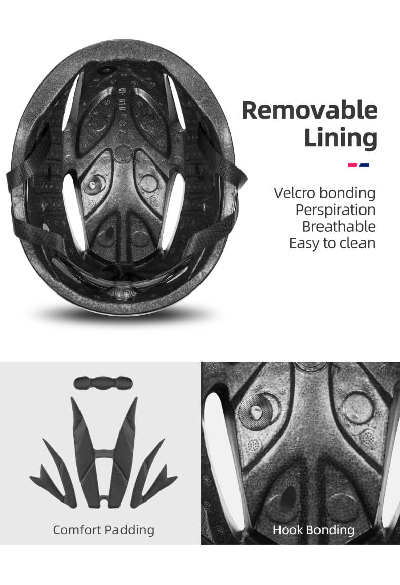 all-groups ROCKBROS Ultralight Magnetic Goggles Rear Light Cycling Helmet