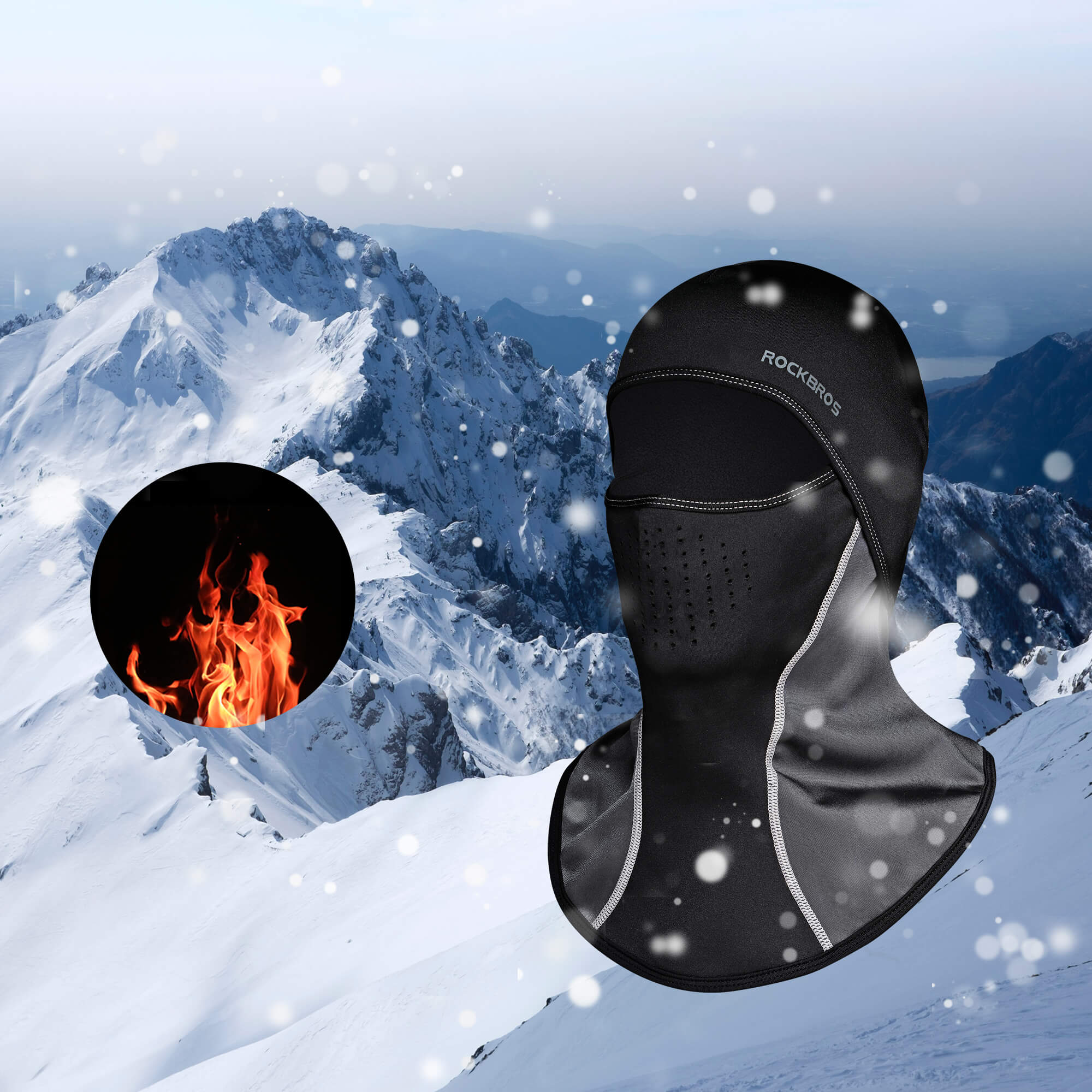 all-groups ROCKBROS Winter Ski Mask with Filter Pocket, Full Face Balaclava for Men Women
