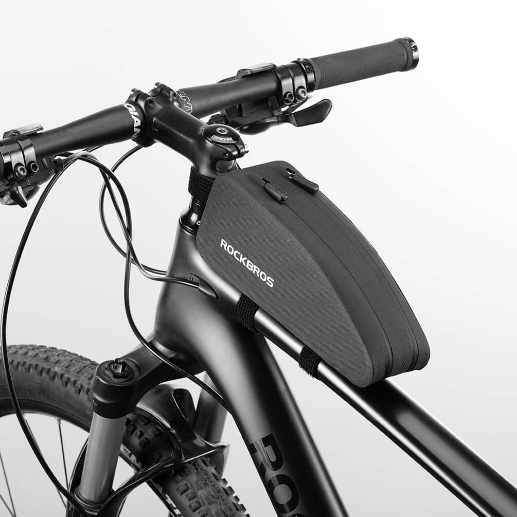 Rockbros-Double Zipper Top Tube Bag Frame Fitted Bike Bag Front Frame Bag