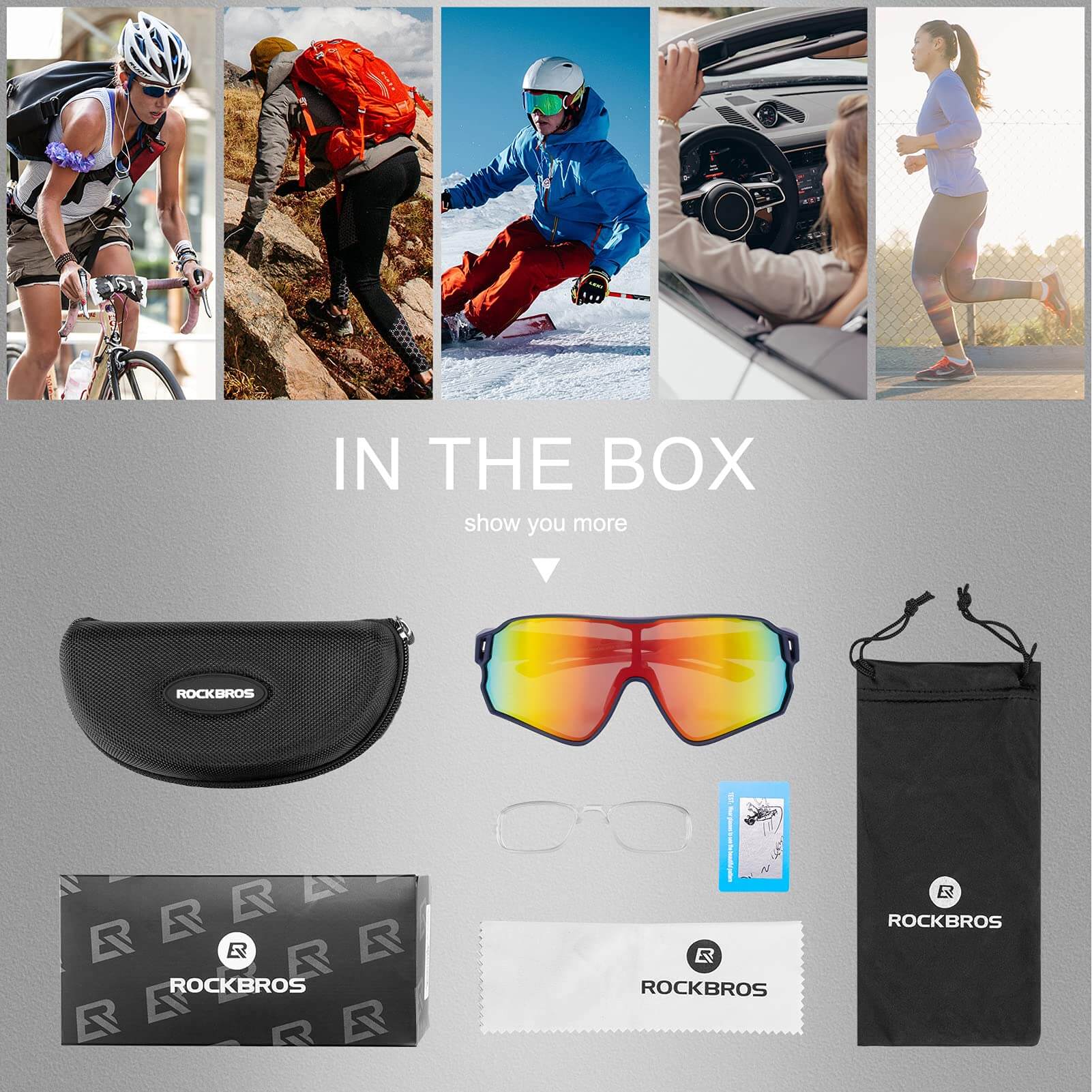 all-groups Rockbros Polarised Full Lens Sunglasses Cycling Bicycle Glasses