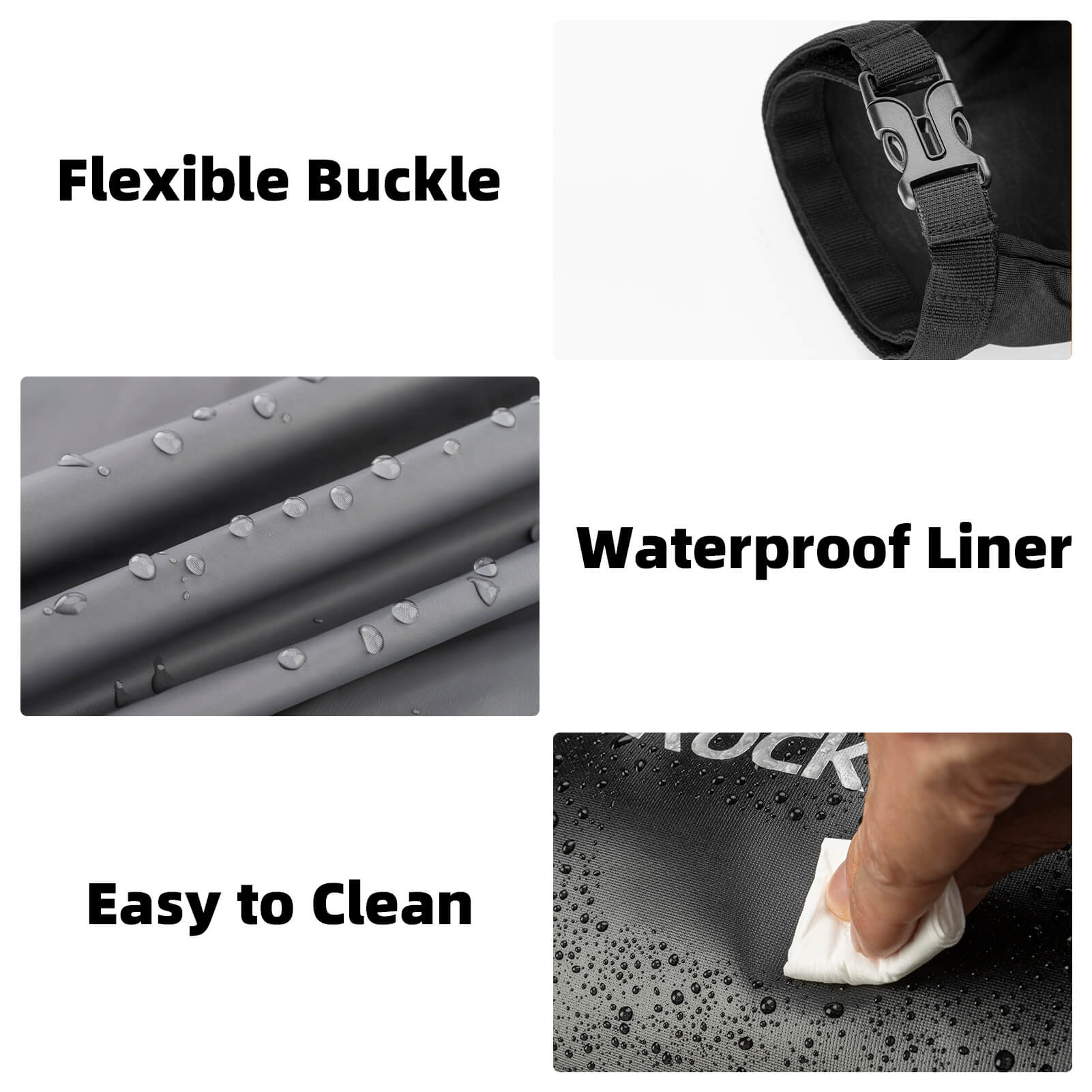 AquaGuard waterproof handlebar bag 2L showing dual side openings