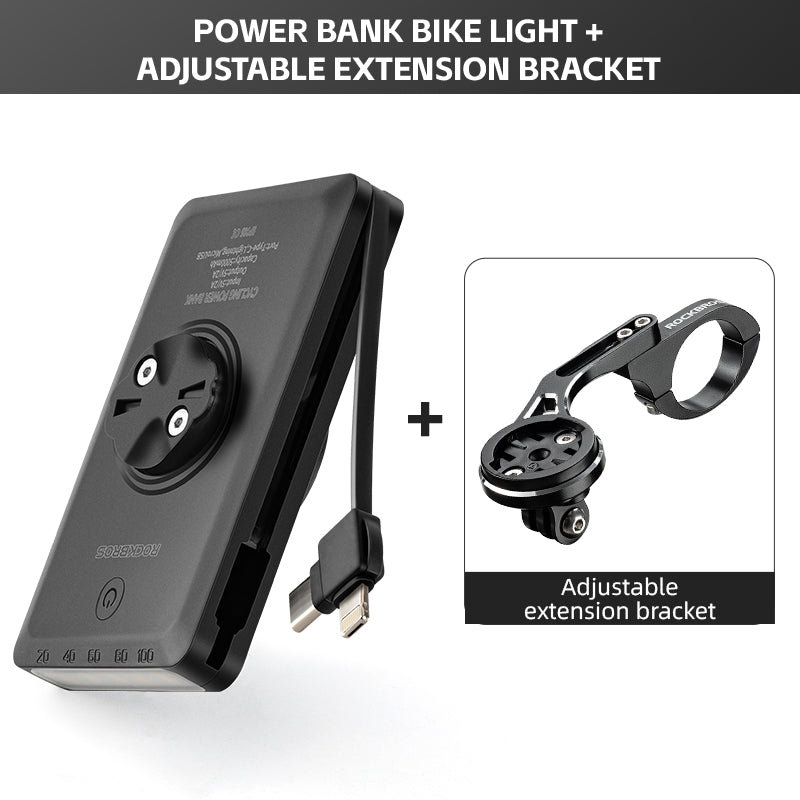 ROCKBROS Bicycle Headlight Built-in Power Bank Cycling Bike Front Light 5000/10000mAh