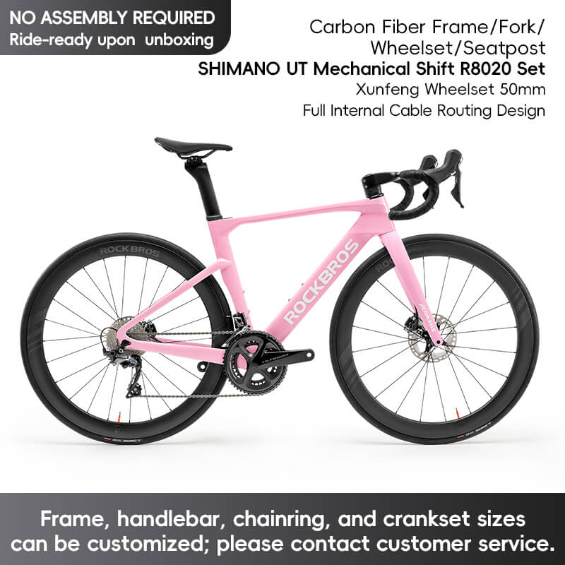 rockbros Ultra-light carbon frame of Pegasus Aero Bike for speed and endurance.
#Size_Shimano R8020 kit
