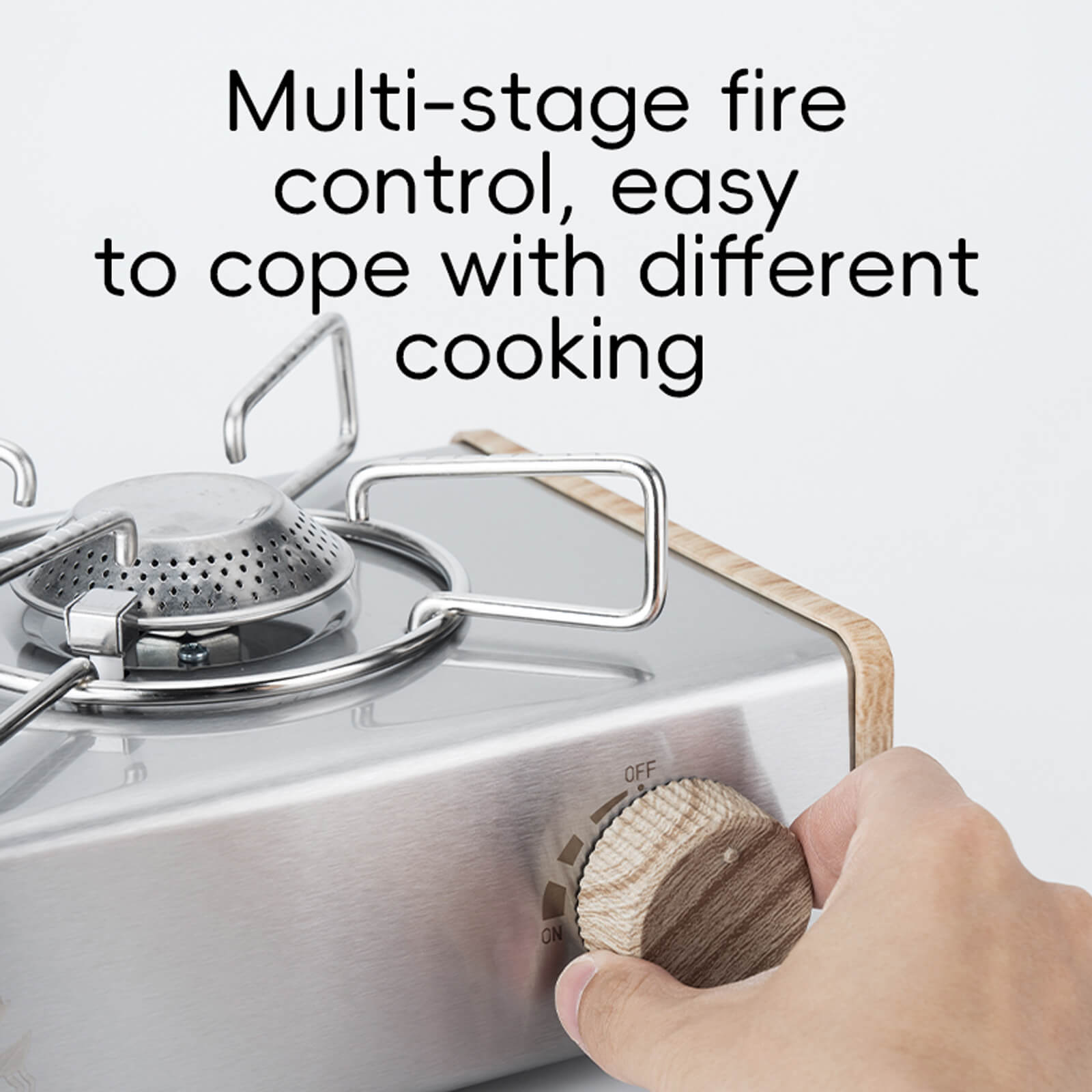 Qunature camping mini gas stove portable for outdoor cooking and travel.