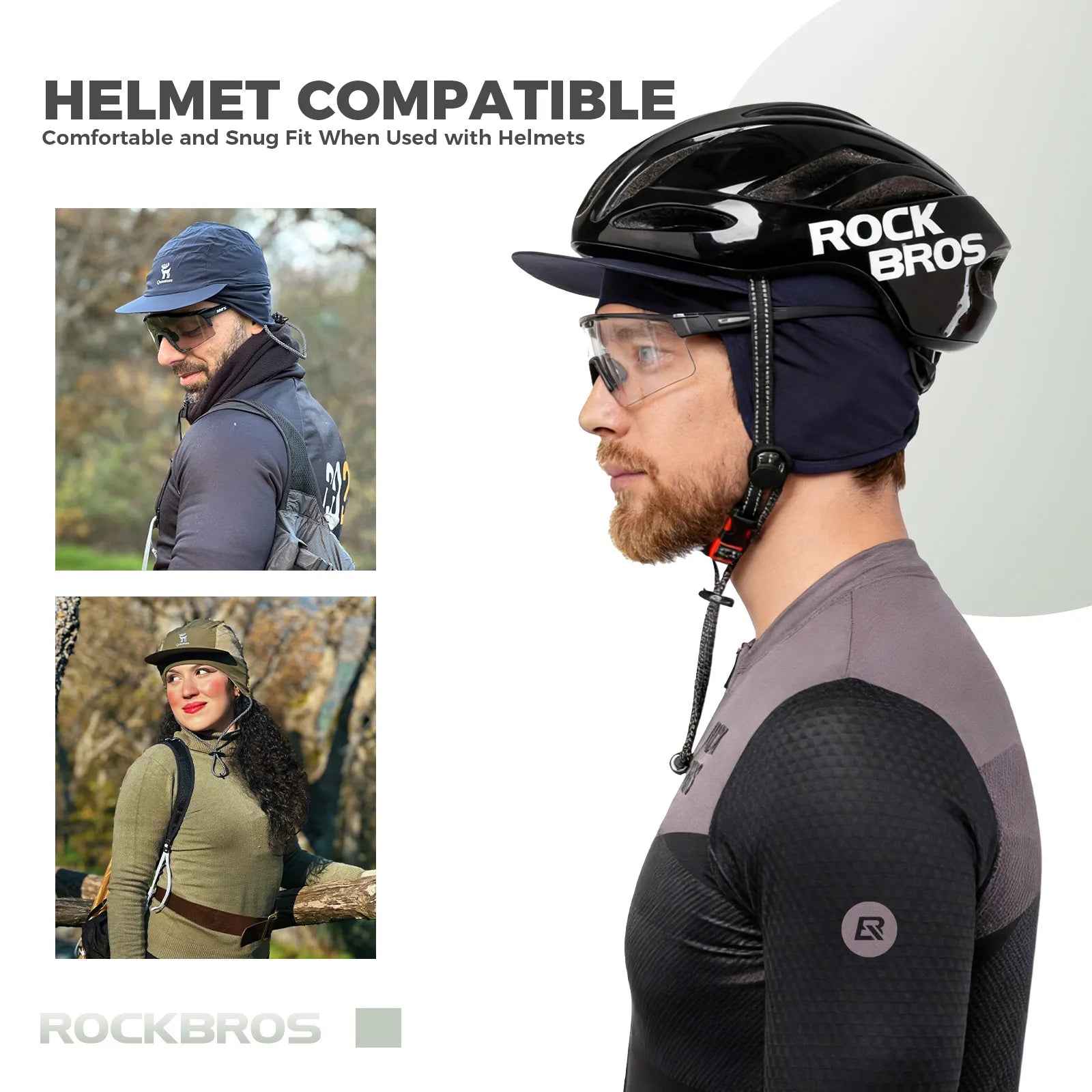 Qunature windproof fleece winter cycling hat with ear flaps for ultimate warmth.
#color_green