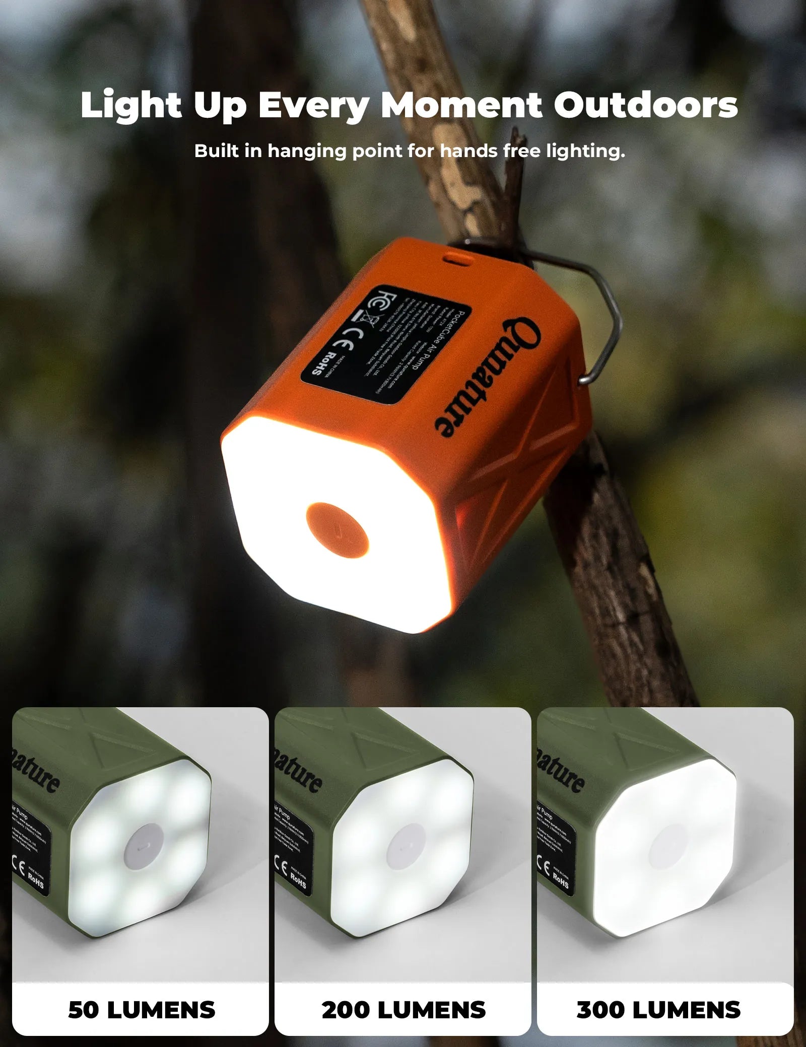 qunature 800mAh mini electric bike pump for fast road bike tire inflation during outdoor cycling.
#color_green