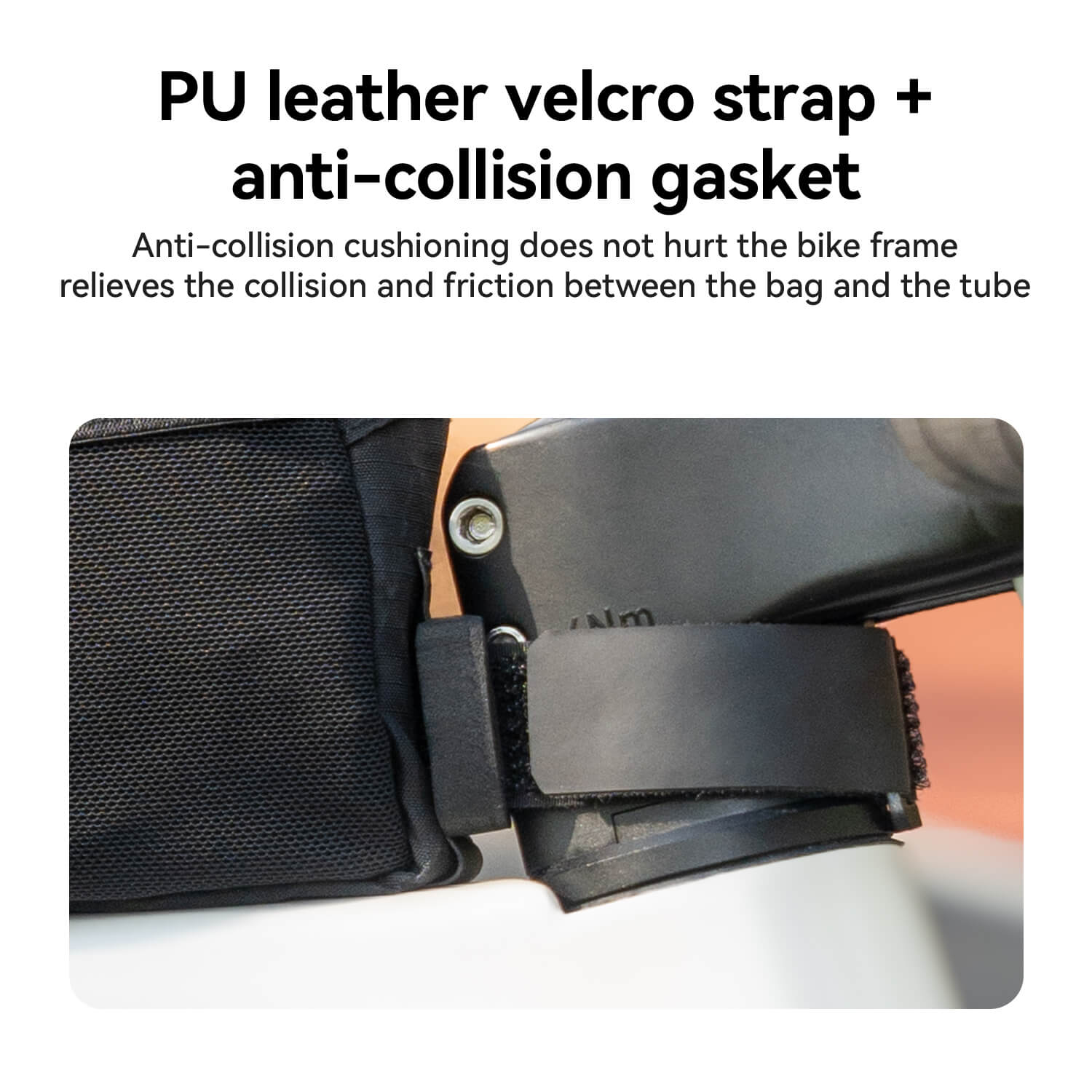 Qunature narrow edge mesh top tube bag bikepacking storage 1L
#color_black