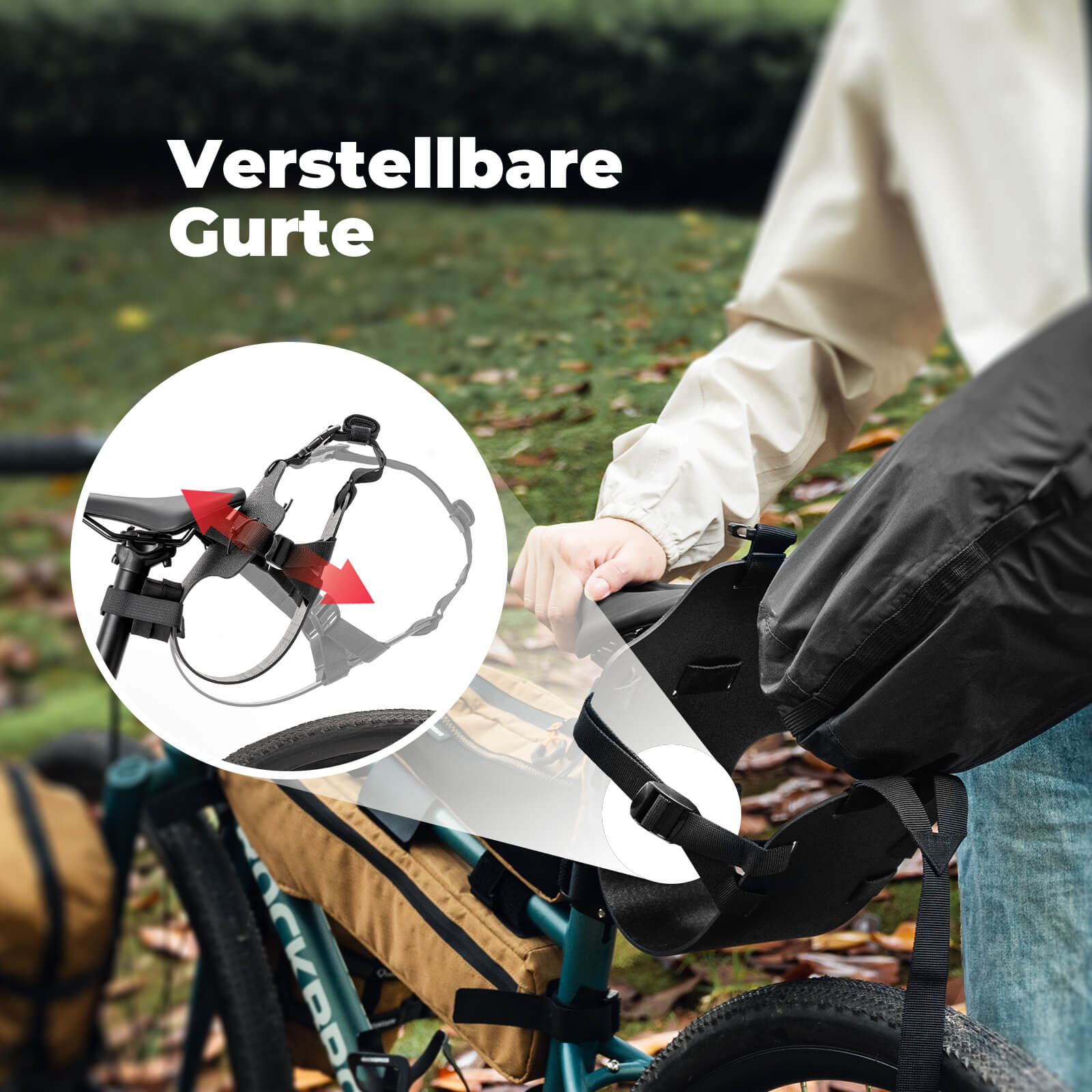 Qunature Bikepacking Tail Bag Mount – Stable Support for Adventure Cycling.