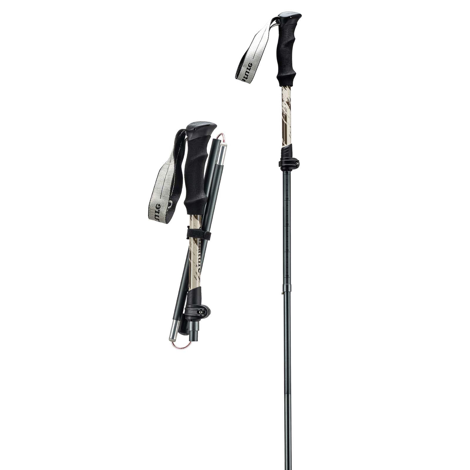 Qunature telescopic hiking trekking pole for outdoor climbing and walking.
#color_brown