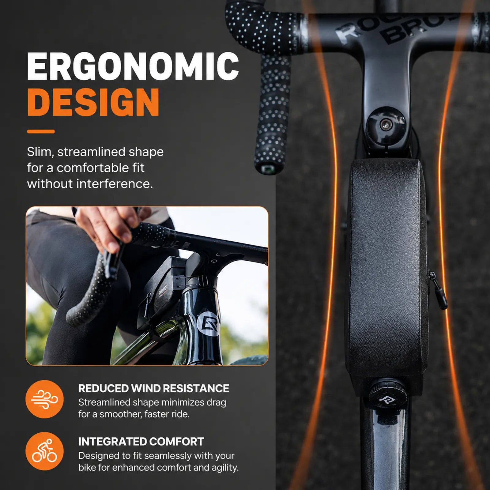 Road to Sky waterproof magnetic bike frame bag, 0.6L to 0.9L capacity
#size_0.9L