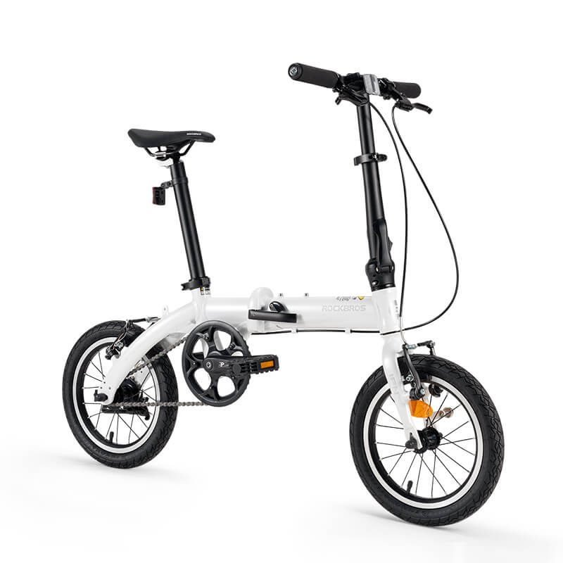 rockbros 14 inch lightweight folding bike for urban commuting.
#color_white