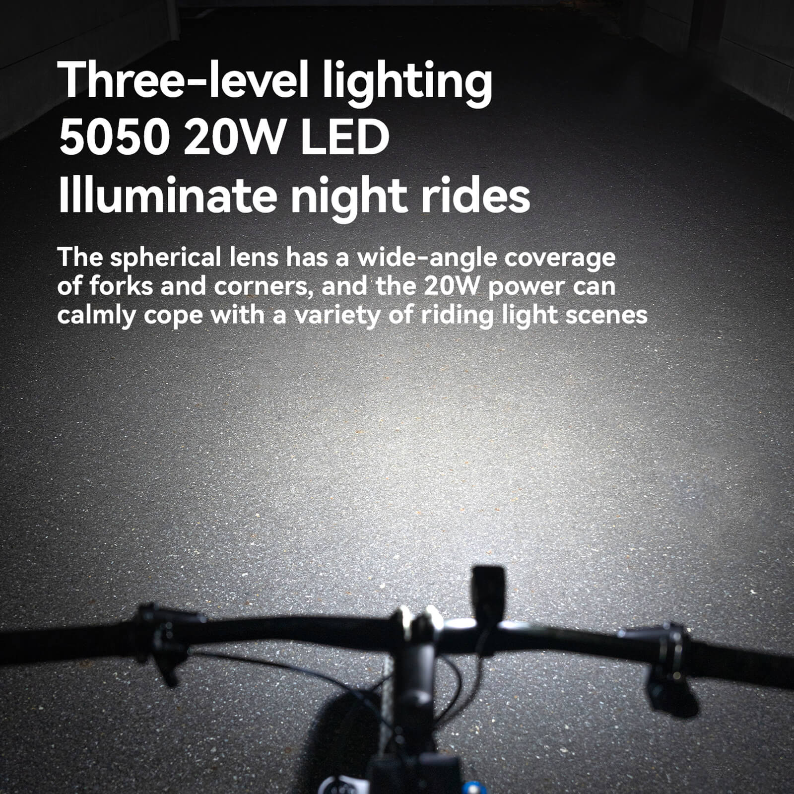 ROCKBROS 1600LM high power USB powered bike light for night riding safety.