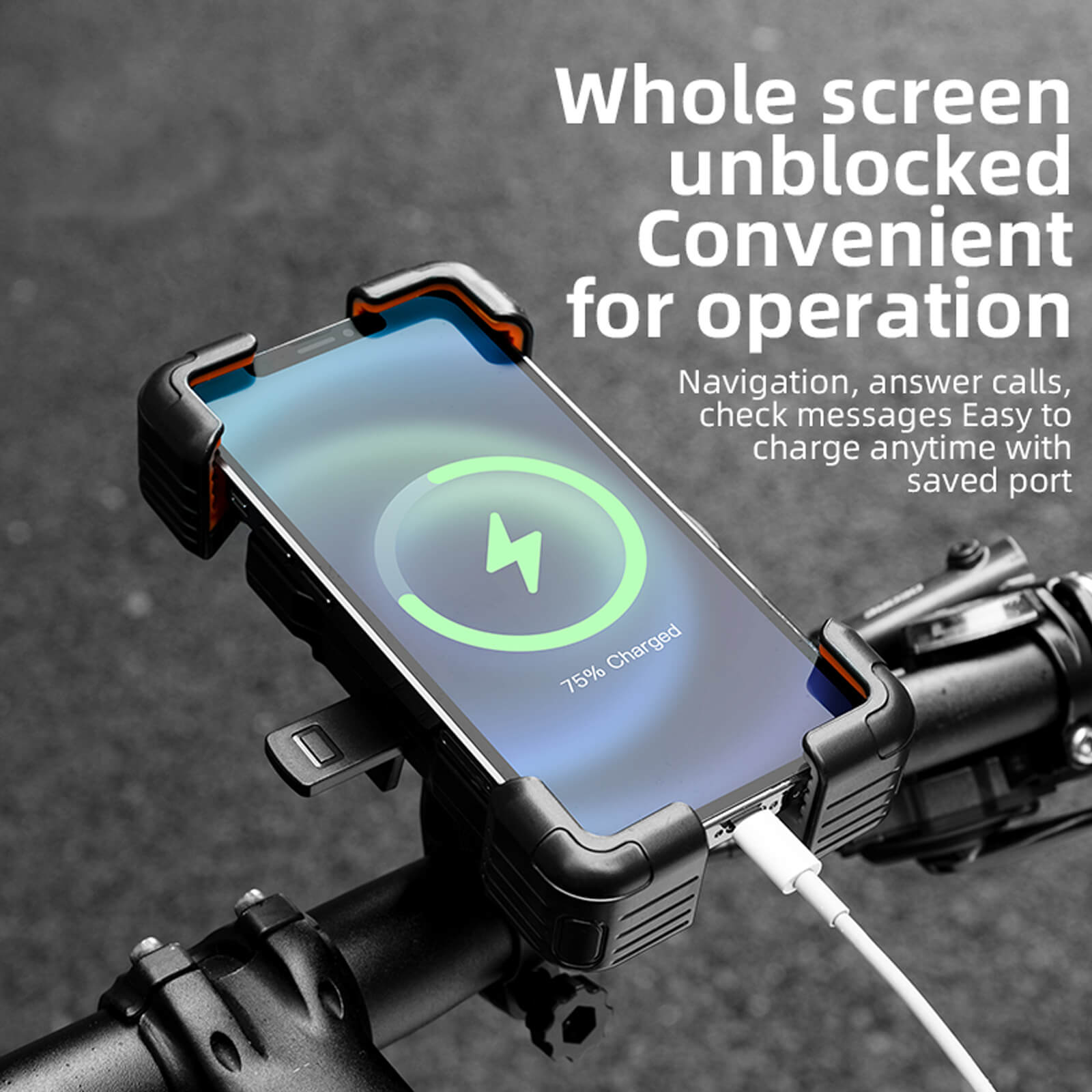 ROCKBROS 1s lock bike phone holder with quick-release secure mounting.
#option_handlebar