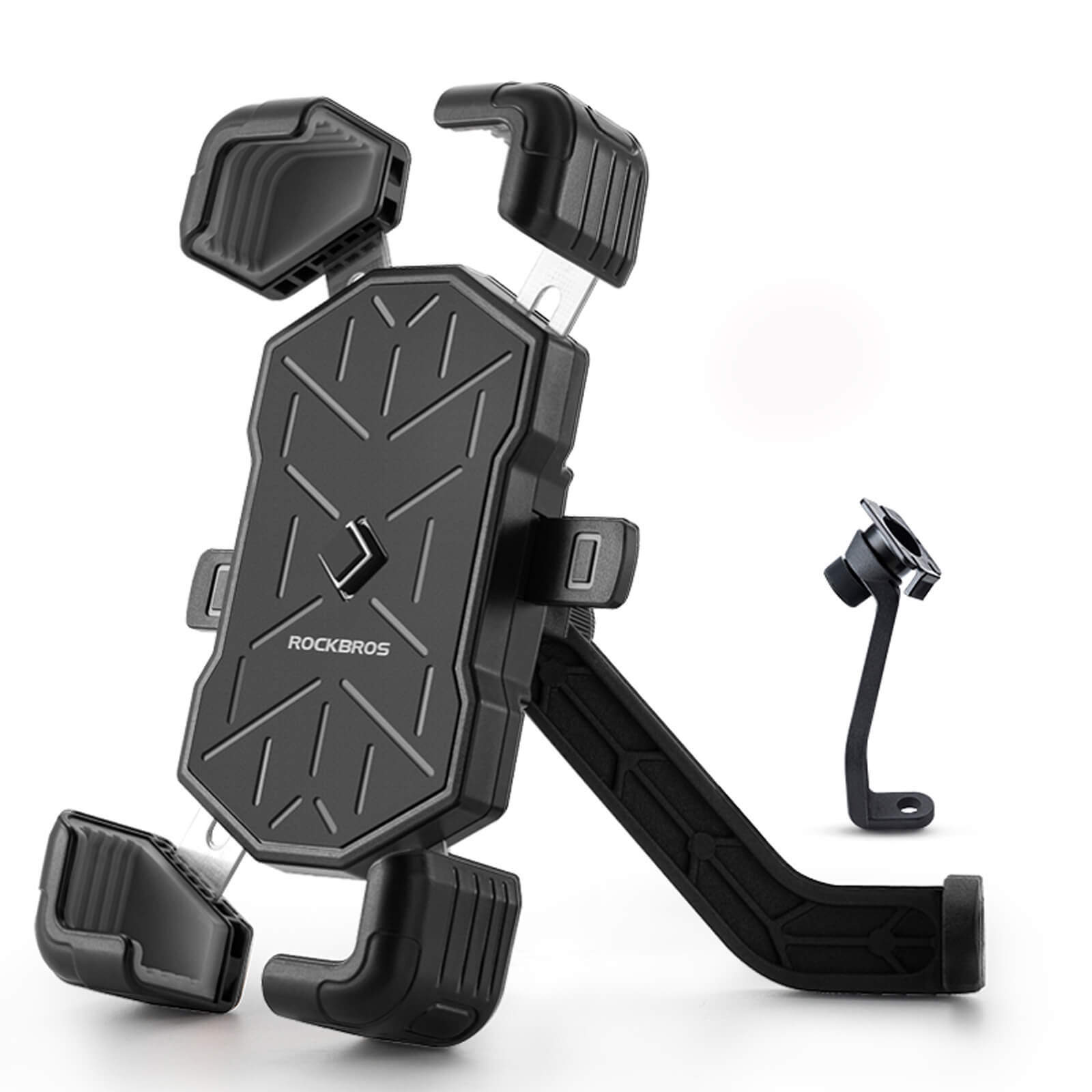 ROCKBROS 1s lock bike phone holder with quick-release secure mounting.
#option_rearview mirror