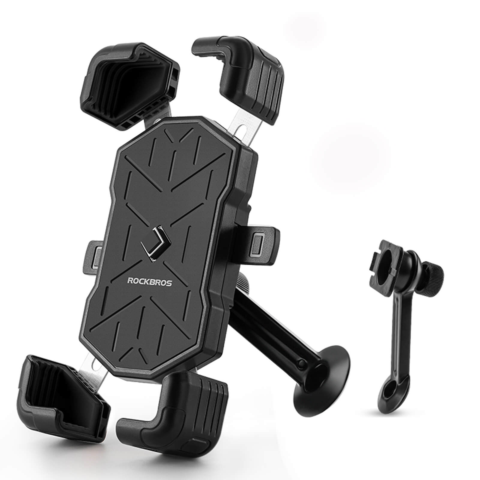 ROCKBROS 1s lock bike phone holder with quick-release secure mounting.
#option_upright