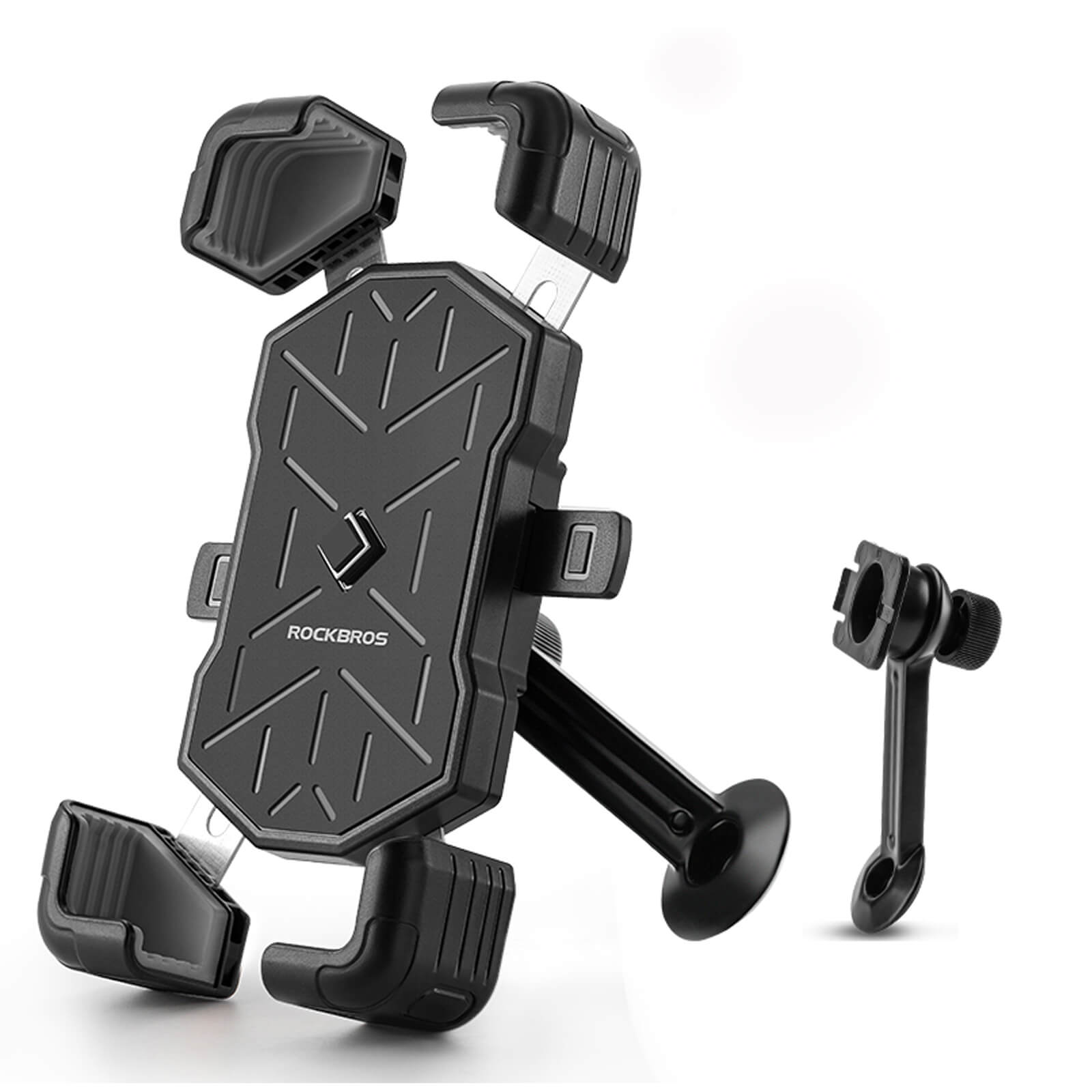 ROCKBROS 1s lock bike phone holder with quick-release secure mounting.
#option_upright