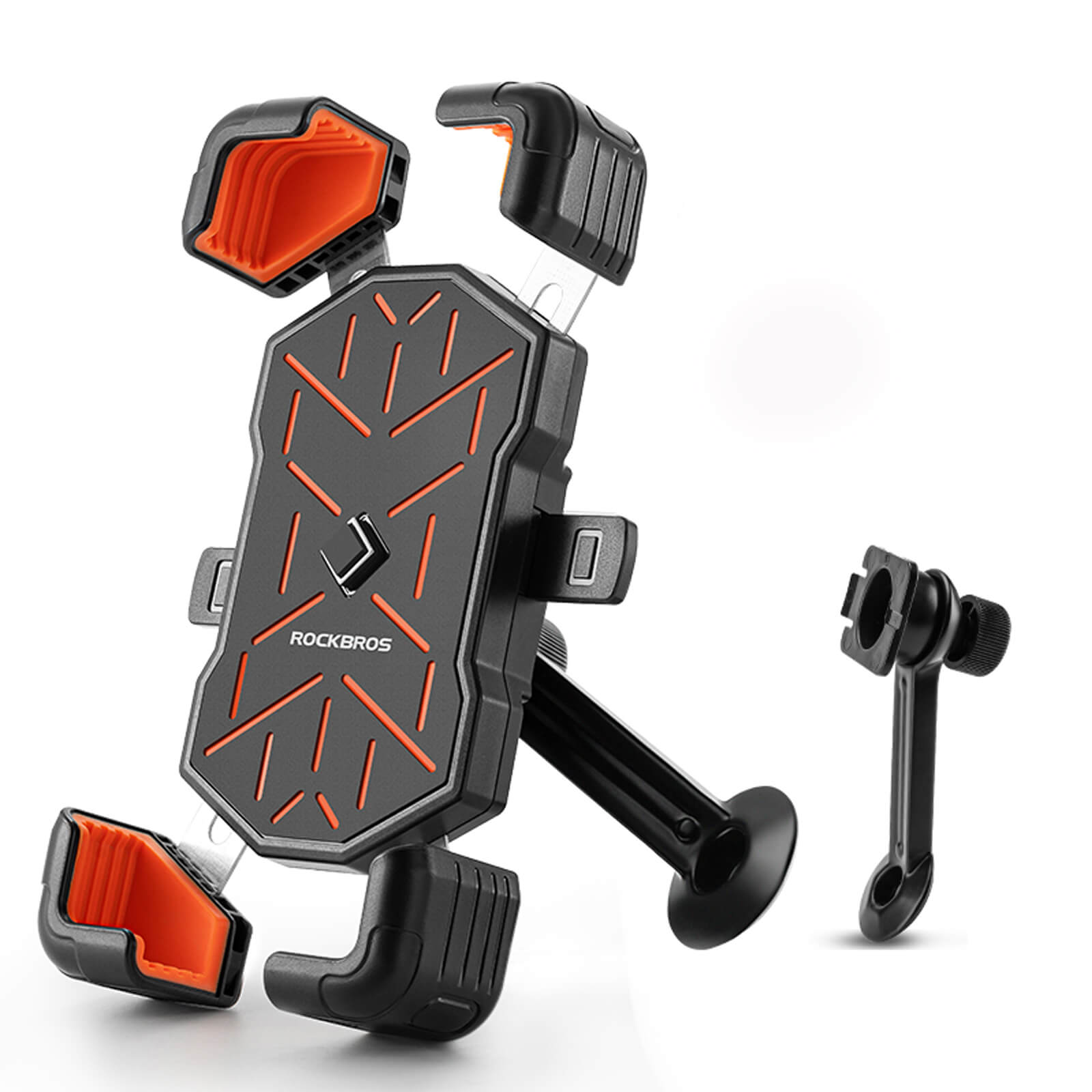 ROCKBROS 1s lock bike phone holder with quick-release secure mounting.
#option_upright