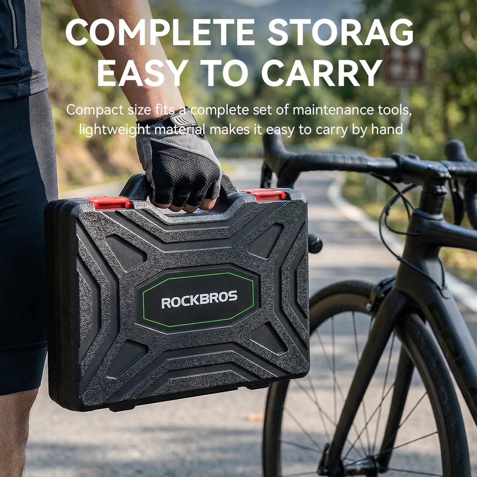 Rockbros 22-in-1 compact bike multi tool repair kit for MTB and road bikes premium steel finish