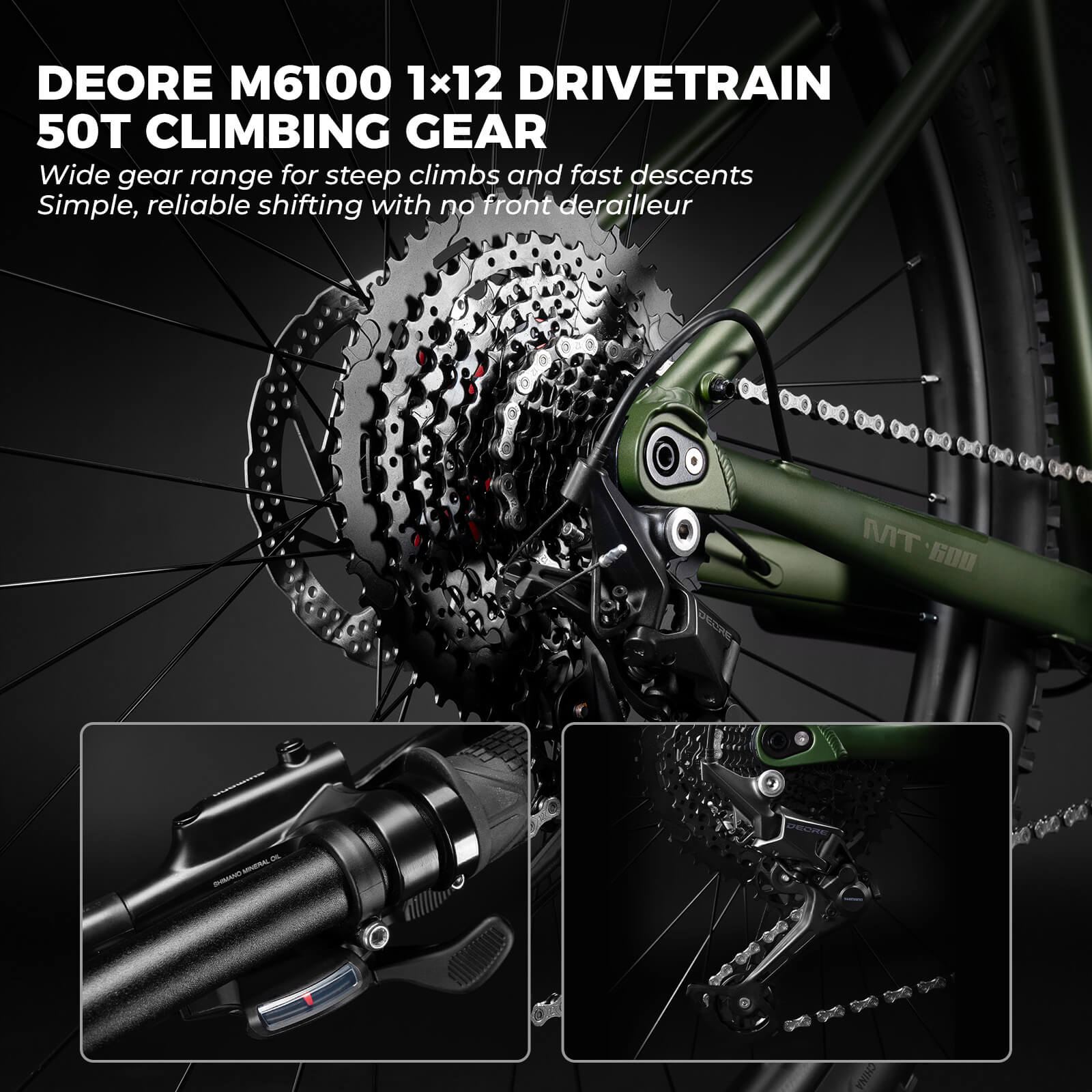 rockbros MT600 29 Inch Hardtail MTB with Hydraulic Disc Brakes.