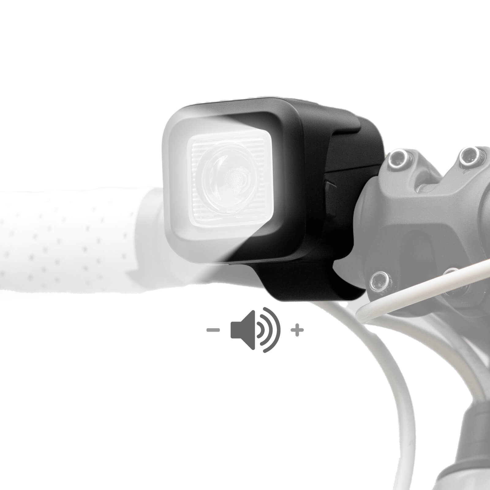 ROCKBROS 2 in 1 bike horn light for urban cycling safety.