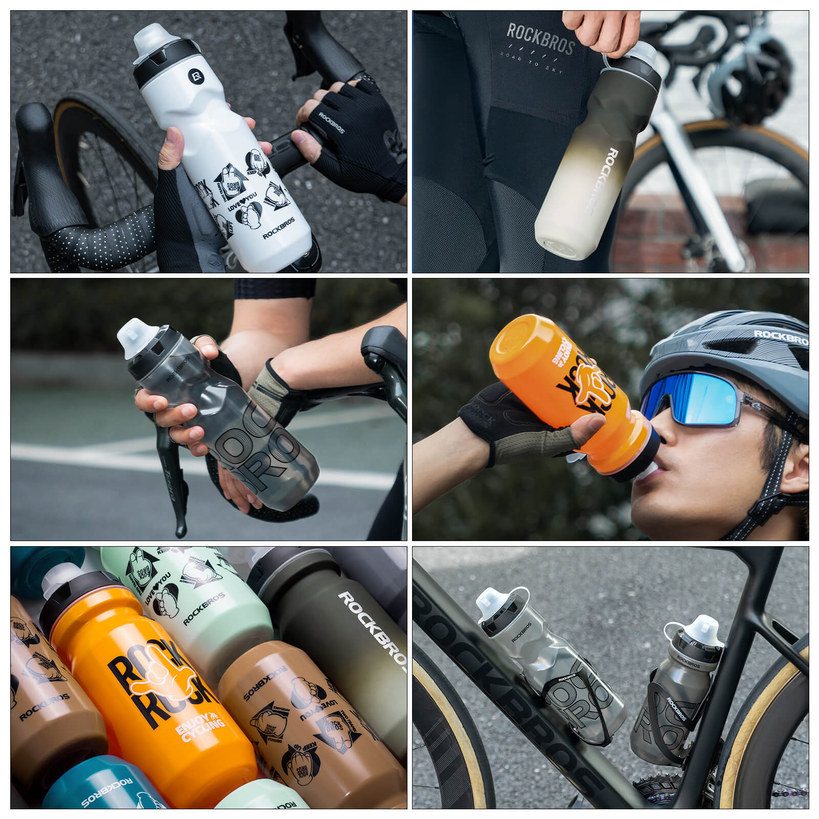 rockbros naturesip 750ml water bottle sports hydration
#color_white