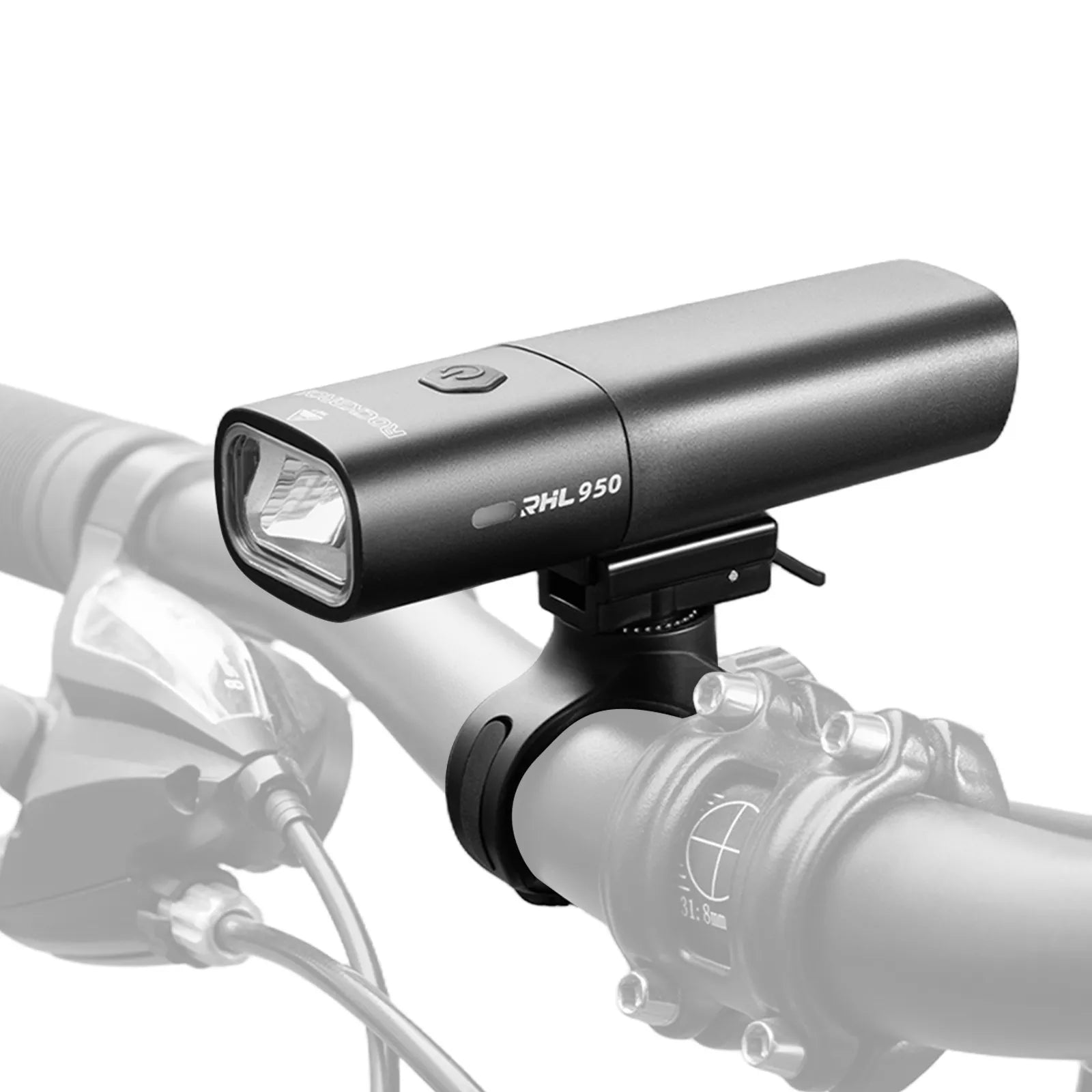 Rockbros 950 lumens rechargeable bicycle front light for safe night riding
