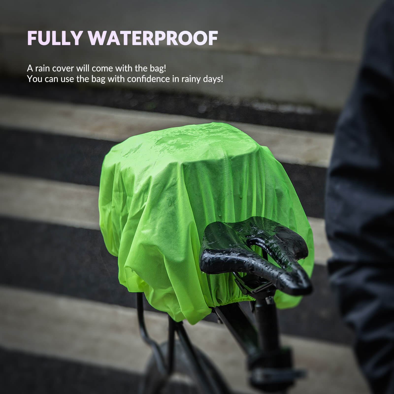 Rockbros 9L waterproof cycling rear rack bag for long distance riding