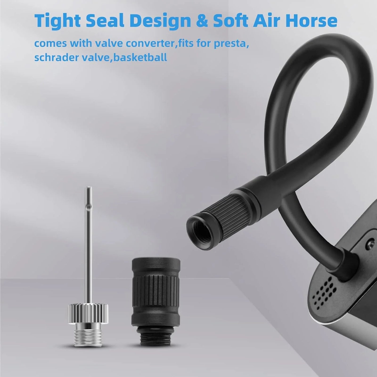 ROCKBROS A10 Portable Electric Bike Pump, 150PSI High Pressure Tire Inflator for Road and Mountain Bikes.