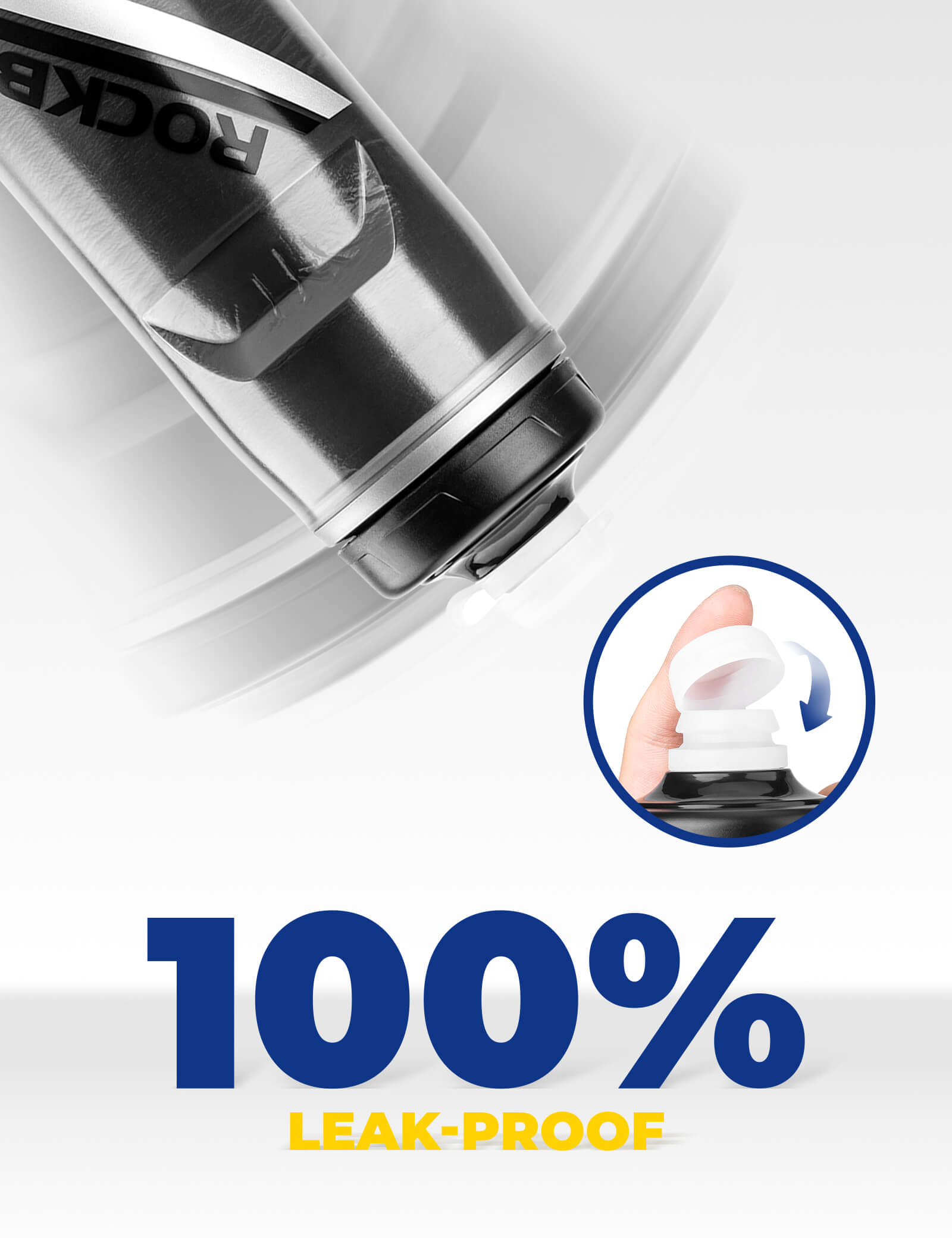 rockbros ActiveCool insulated water bottle for sports and outdoor activities.