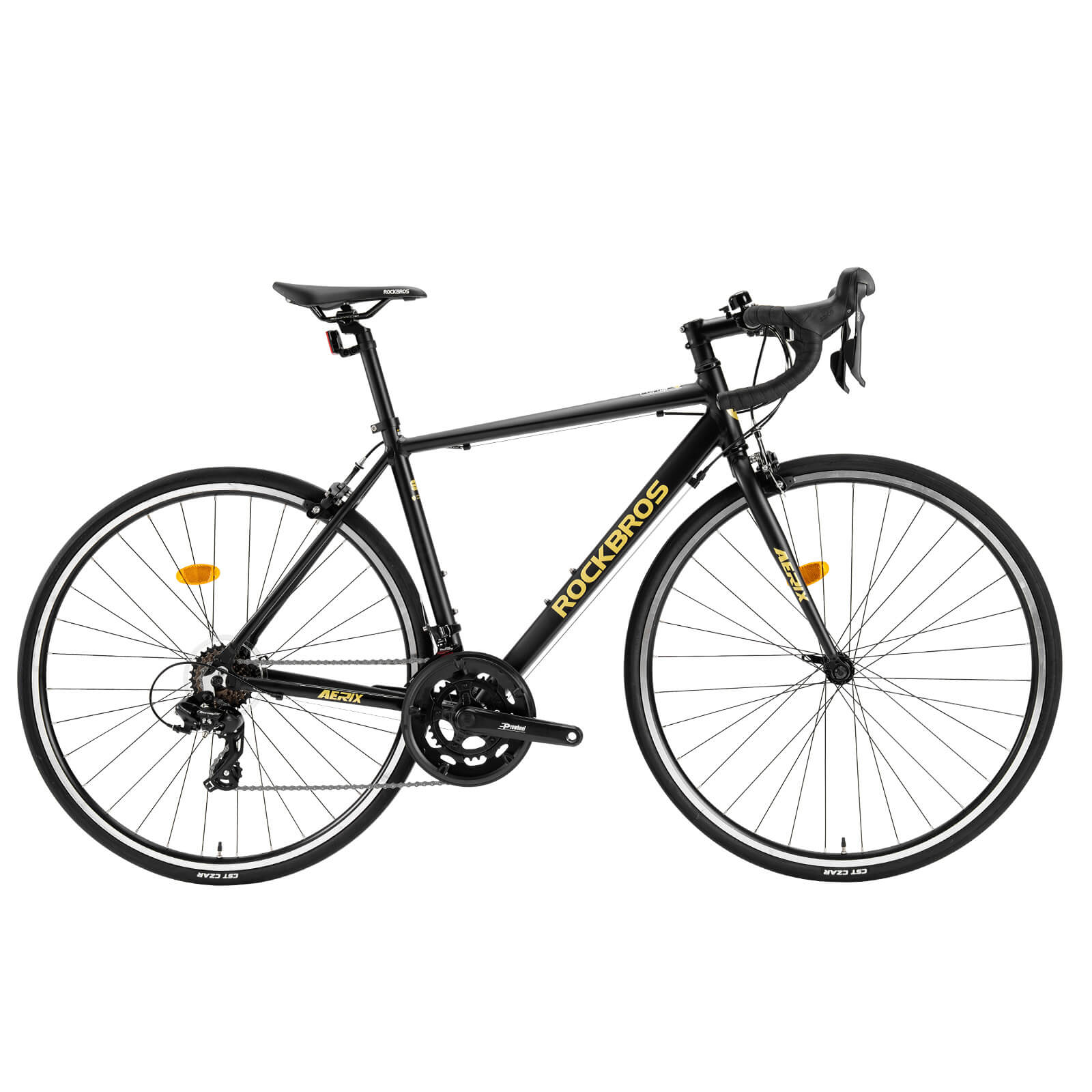 ROCKBROS AERIX aluminium road bike is sleek with endurance geometry.
#color_black