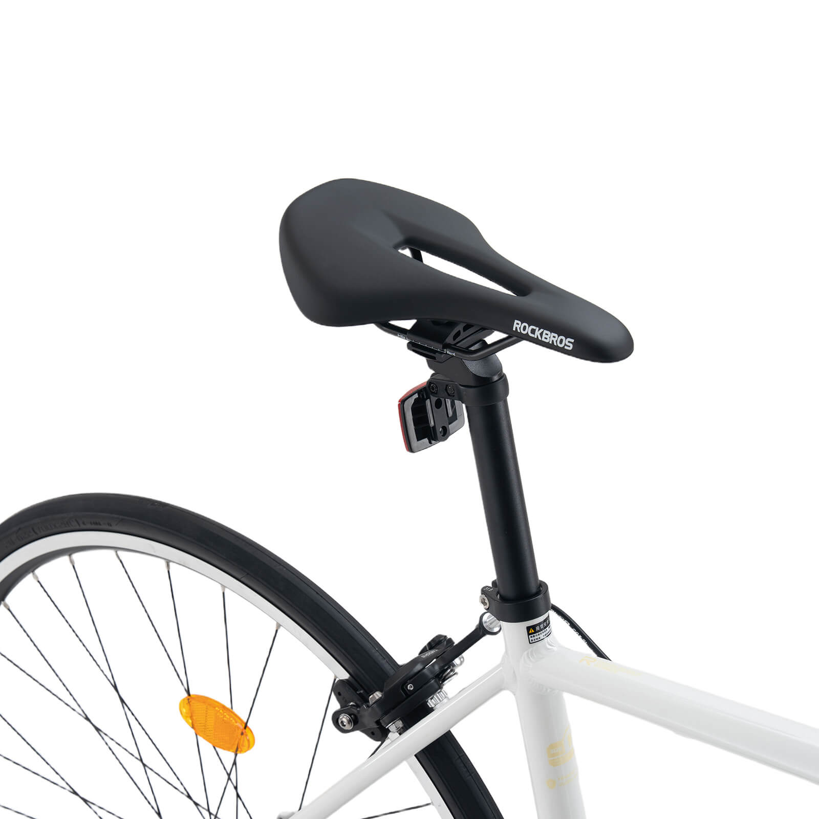 ROCKBROS AERIX aluminium road bike is sleek with endurance geometry.
#color_white