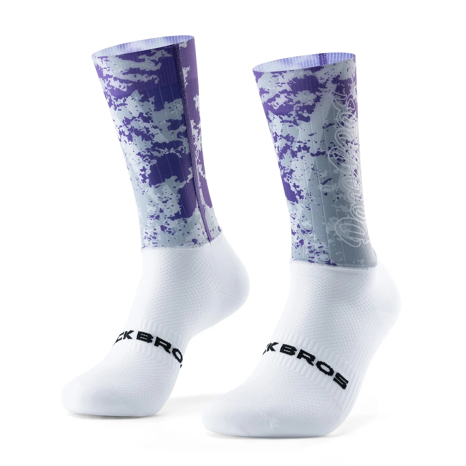 ROCKBROS Aero Compression Cycling Socks with Performance Fit and Aerodynamic Ribbed Texture.
#color_purple