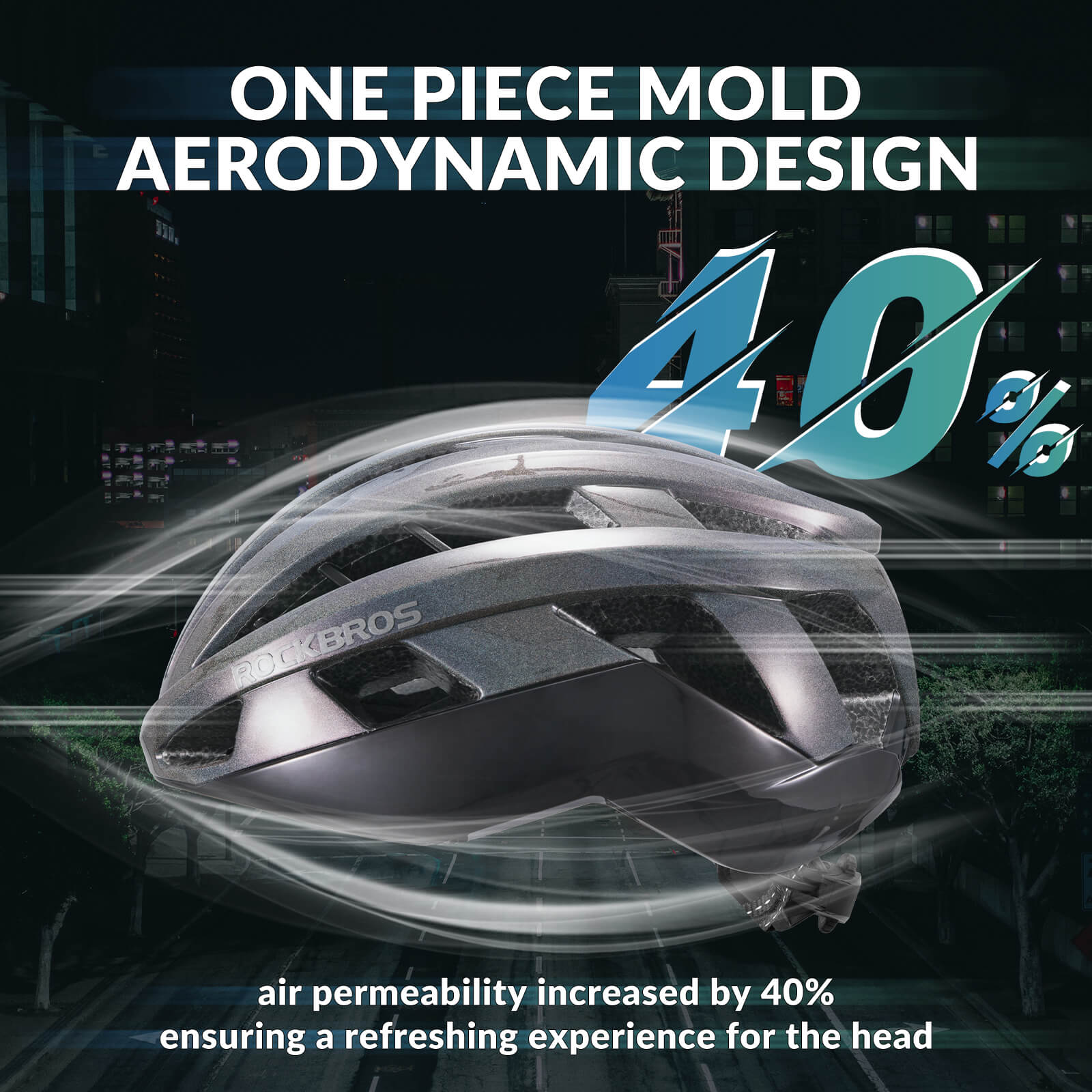 rockbros aero road bike helmet with magnetic clip for cycling