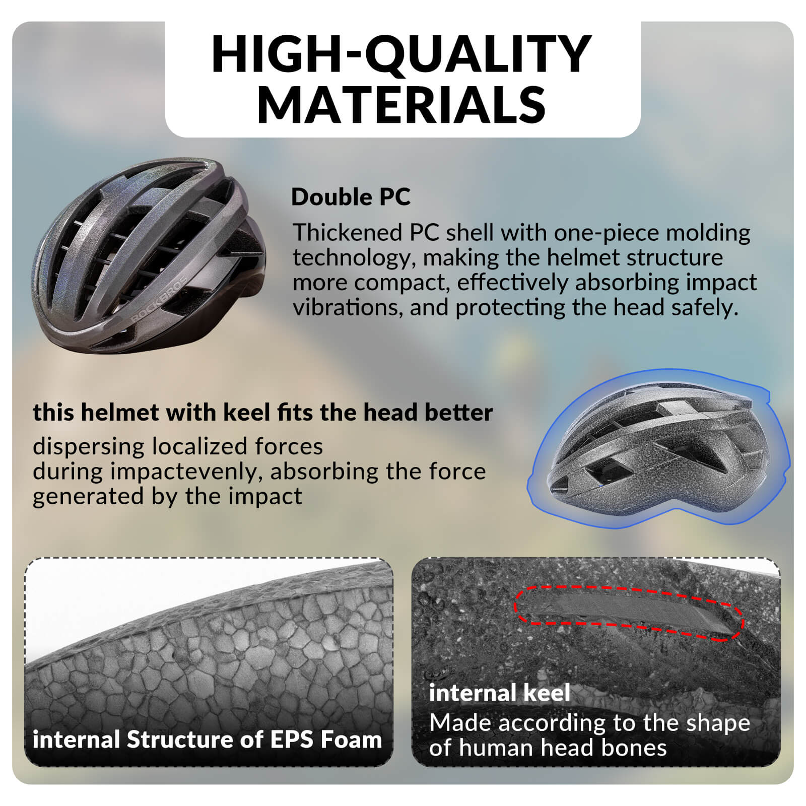 rockbros aero road bike helmet with magnetic clip for cycling