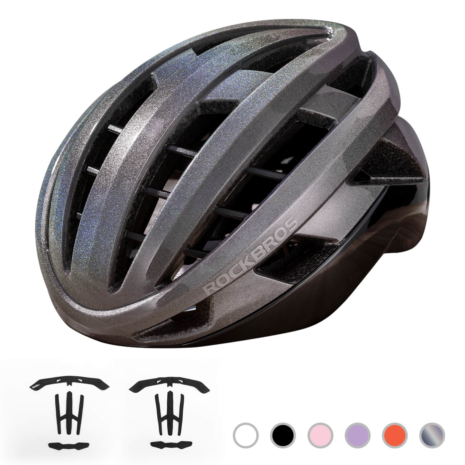 rockbros aero road bike helmet with magnetic clip for cycling